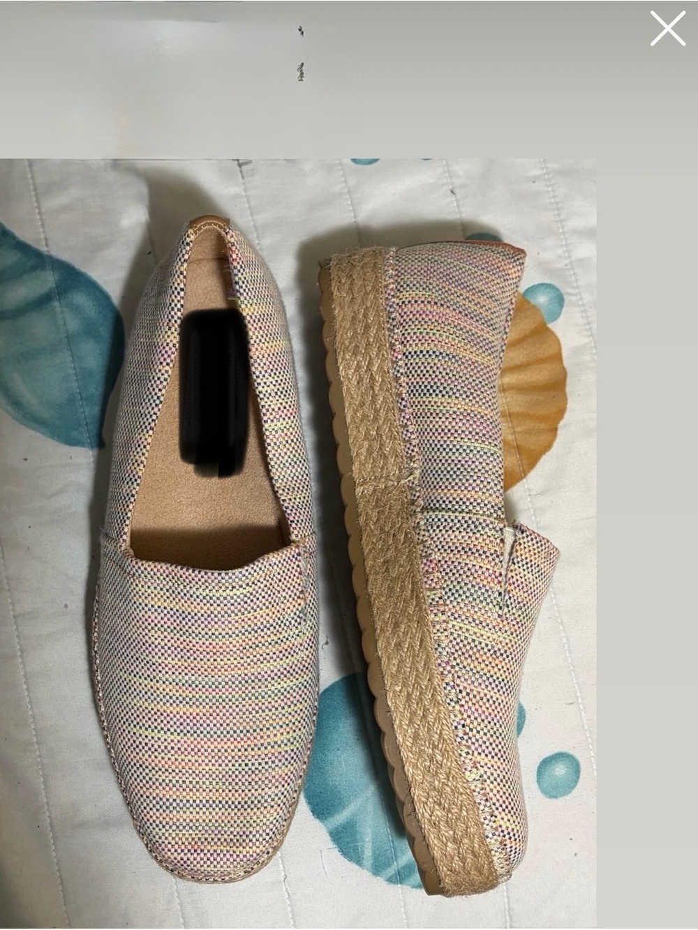 Dr. Scholl's Multicolor Woven Espadrille Platform Slip-Ons